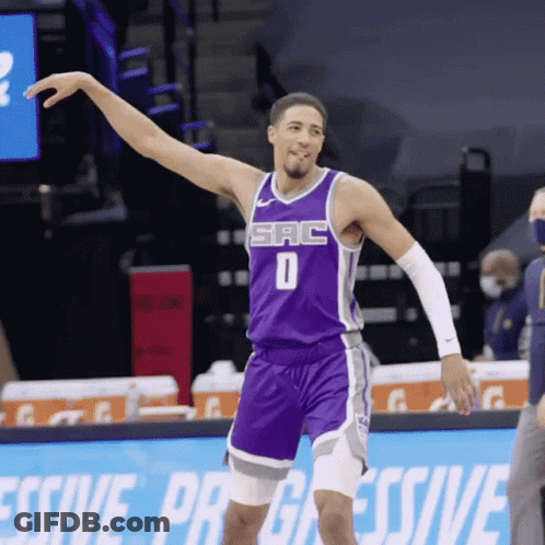 Basketball Player In Purple Jersey Number 0 GIF