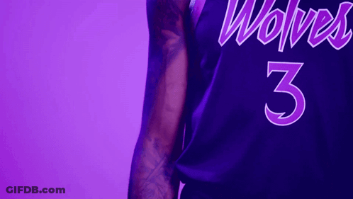 Basketball Player In Purple Jersey Number 3 GIF