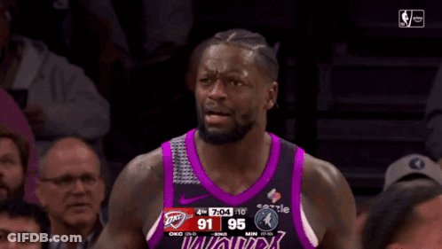 Basketball Player In Purple Jersey Number 95 GIF