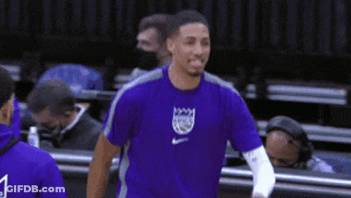 Basketball Player In Purple King Shirt GIF