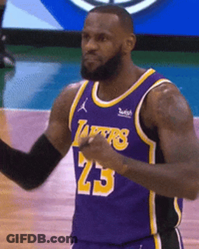 Basketball Player In Purple Lakers Jersey GIF