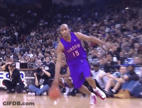 Basketball Player In Purple Number 15 Jersey GIF