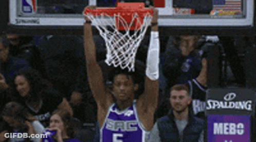 Basketball Player In Purple Uniform Letter F GIF