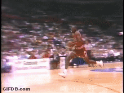 Basketball Player In Red And White Uniform Dribbling GIF