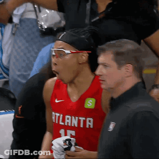 Basketball Player In Red Atlanta Jersey GIF