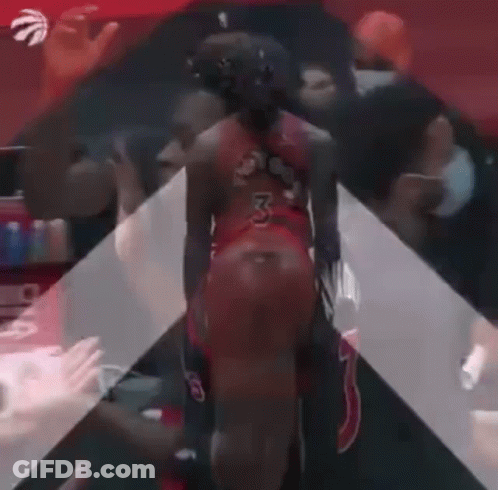 Basketball Player In Red Jersey No 3 Before Arrow GIF