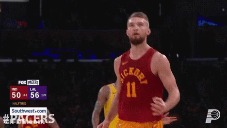 Basketball Player In Red Jersey Number 11 GIF