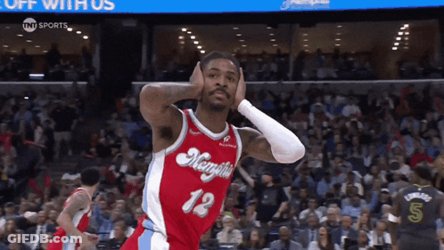 Basketball Player In Red Jersey Number 12 GIF