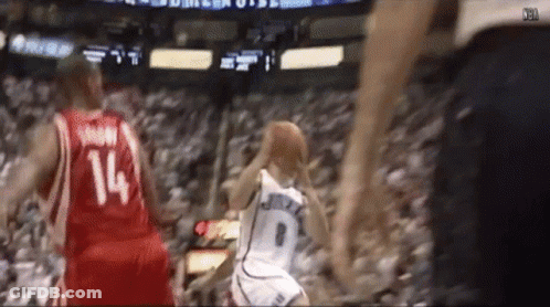 Basketball Player In Red Jersey Number 14 GIF