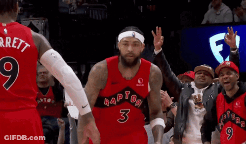 Basketball Player In Red Jersey Number 3 GIF