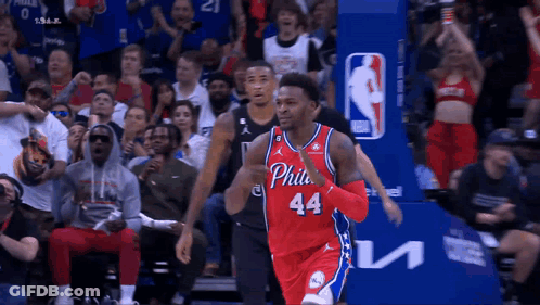 Basketball Player In Red Jersey Number 44 GIF