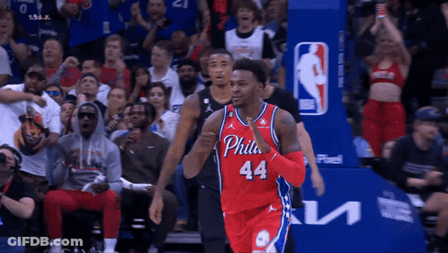 Basketball Player In Red Jersey Number 44 GIF