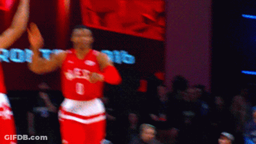 Basketball Player In Red Jersey Saying West GIF