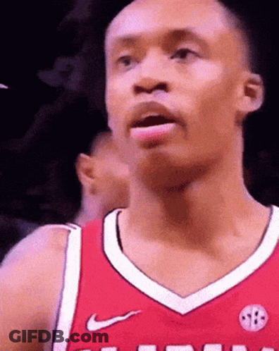 Basketball Player In Red Jersey With SB Logo GIF