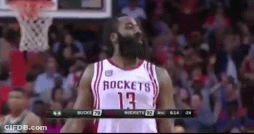 Basketball Player In Rockets Jersey GIF