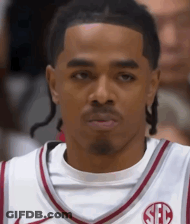 Basketball Player In SEC Jersey Looking At Camera GIF