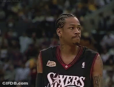 Basketball Player In Sixers Jersey GIF