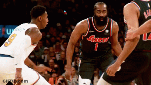 Basketball Player In Sixers Jersey GIF