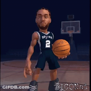 Basketball Player In Spurs Jersey GIF