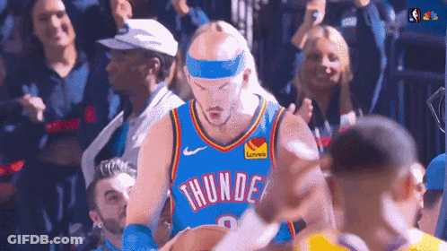 Basketball Player In Thunder Jersey GIF