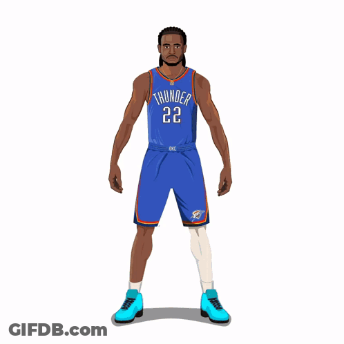 Basketball Player In Thunder Jersey GIF