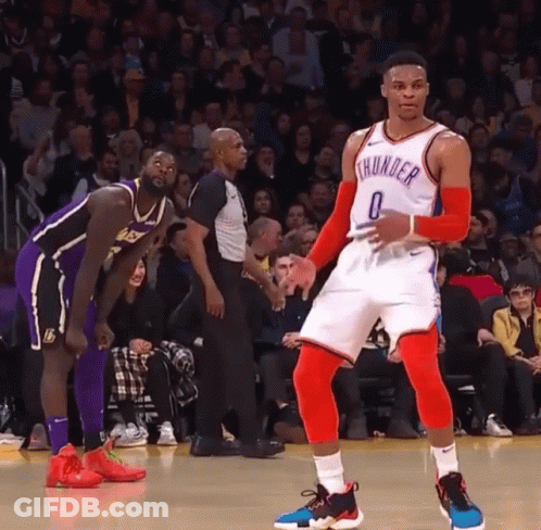 Basketball Player In Thunder Jersey Dancing GIF
