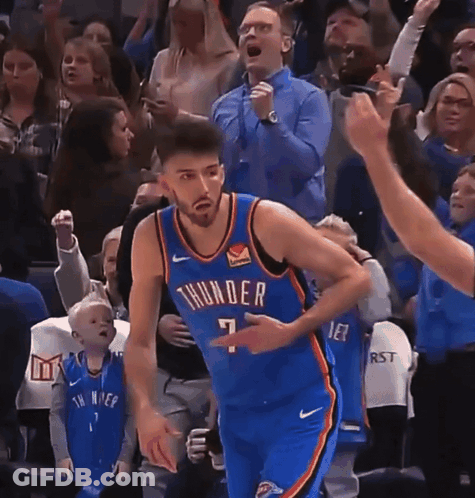Basketball Player In Thunder Jersey Running GIF