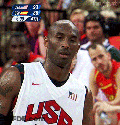 Basketball Player In USA Jersey Looking Left GIF
