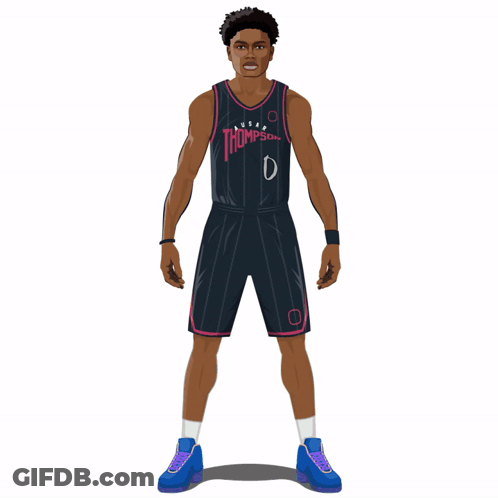 Basketball Player In USA Thompson Jersey GIF