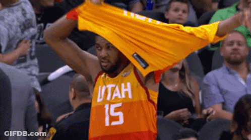 Basketball Player In Utah 15 Jersey GIF