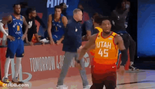 Basketball Player In Utah 45 Jersey GIF