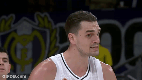 Basketball Player In White Adidas Tank Top GIF