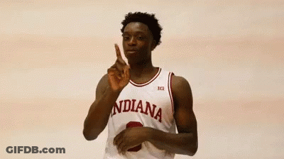 Basketball Player In White Indiana Jersey Shushing GIF