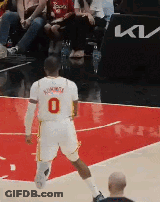 Basketball Player In White Jersey Number 0 Running GIF