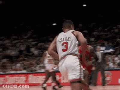 Basketball Player In White Jersey Number 3 GIF