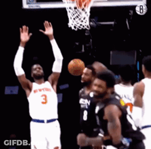 Basketball Player In White Jersey Number 3 Shooting GIF