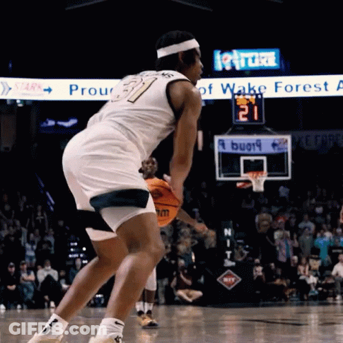 Basketball Player In White Jersey Number 37 GIF