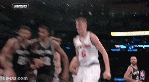 Basketball Player In White Jersey Number 6 GIF