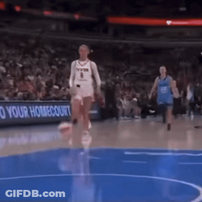 Basketball Player In White Jersey Number 9 GIF