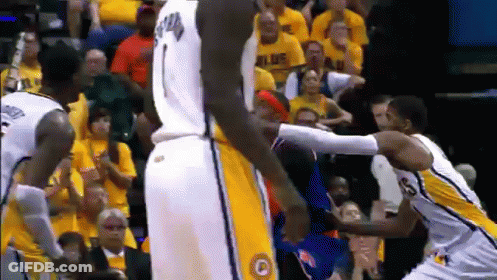 Basketball Player In White Jersey With Letter P GIF