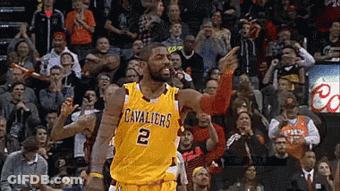 Basketball Player In Yellow Cavaliers Jersey GIF