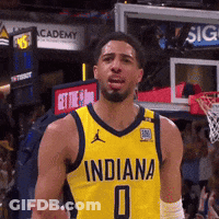 Basketball Player In Yellow Indiana Jersey GIF