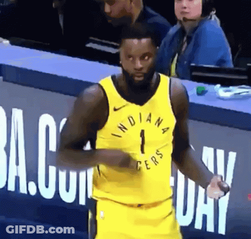 Basketball Player In Yellow Indiana Jersey Dancing GIF
