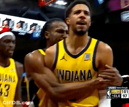 Basketball Player In Yellow Indiana Jersey GIF