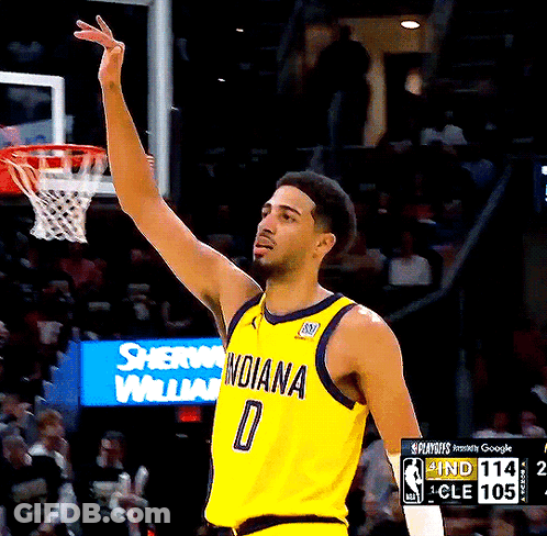 Basketball Player In Yellow Indiana Jersey GIF