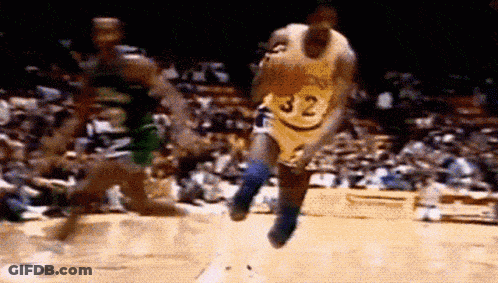 Basketball Player In Yellow Jersey 32 Jumping GIF