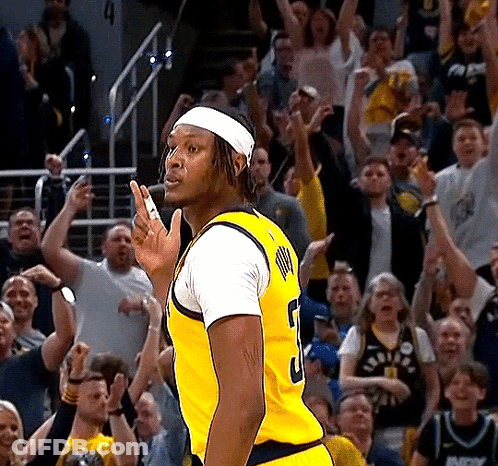 Basketball Player In Yellow Jersey Number 2 GIF