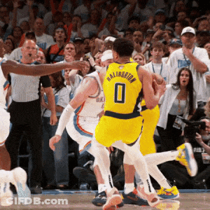 Basketball Player In Yellow Uniform Number 0 GIF