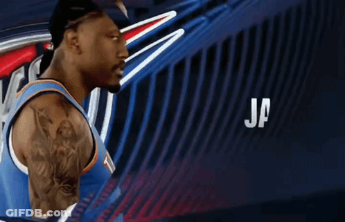 Basketball Player Jale In White GIF