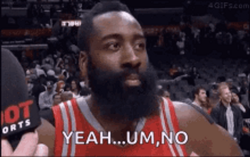 Basketball Player James Harden Rolled Eyes Yeah Uhm No Meme GIF